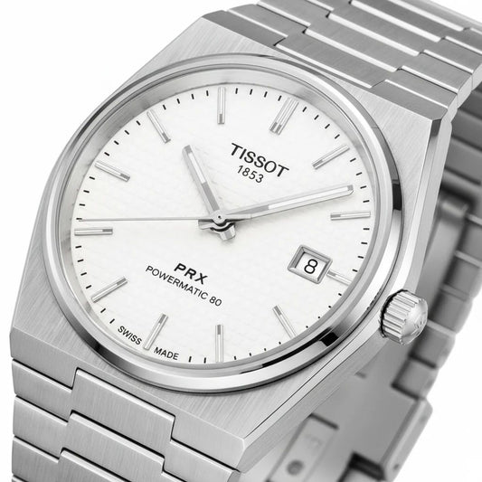 Tissot PRX Silver Stainless Steel Watch – Premium Swiss Style | Date Display